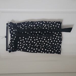 Sinequanone Size Unknown Black Paper Bag Skirt with Back Exposed Zipper Closure